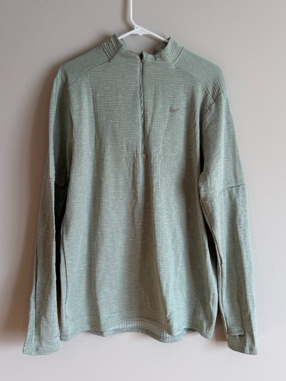 Nike FZ1149-370 Mens Large Therma-FIT Element 1/2-Zip Running Top Green